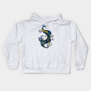 Abstract Peacock Kids Hoodie